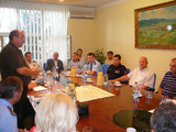 Prezident SR Ivan Gašparovič a minister vnútra SR Daniel Lipšic v Prievidzi