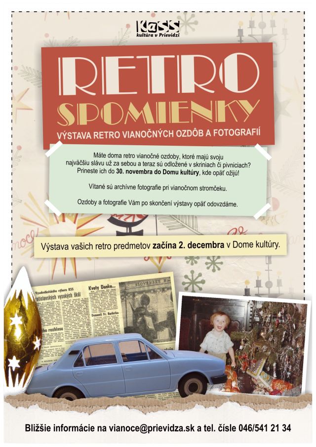 Zapojte sa do Výstavy RETRO vianočných ozdôb a fotografií 